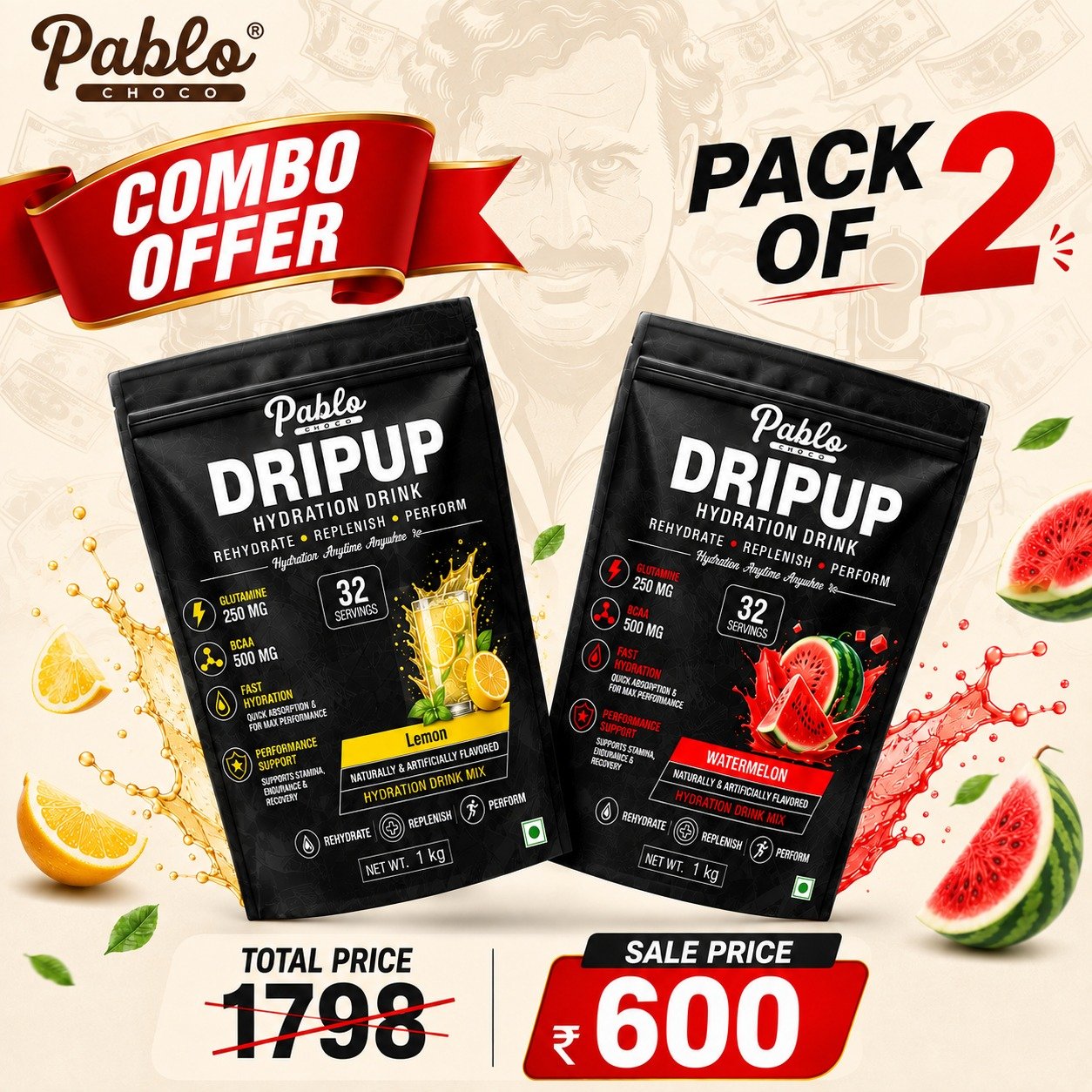 Dripup Hydration Drink - Pack of 2